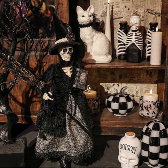 27” Golden Touch Skeleton Lady Witch - Picture 1 of 10